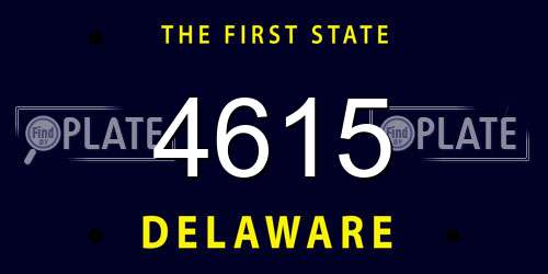 4615 Delaware License Plate