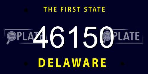 46150 Delaware License Plate