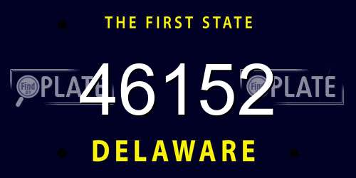 46152 Delaware License Plate
