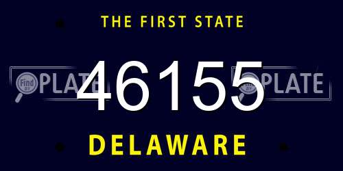 46155 Delaware License Plate