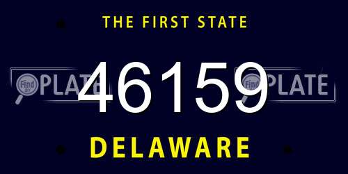 46159 Delaware License Plate