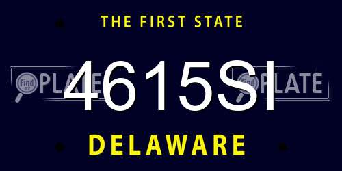 4615SI Delaware License Plate