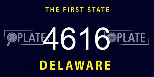 4616 Delaware License Plate
