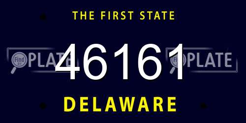 46161 Delaware License Plate