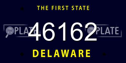 46162 Delaware License Plate