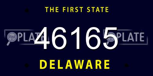 46165 Delaware License Plate
