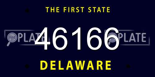 46166 Delaware License Plate