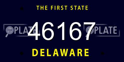 46167 Delaware License Plate