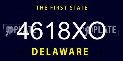 4618XO Delaware License Plate