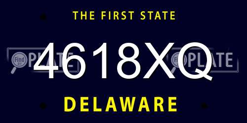4618XQ Delaware License Plate