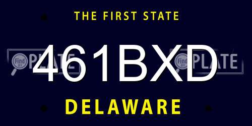 461BXD Delaware License Plate