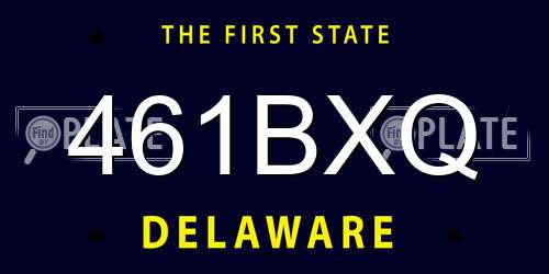 461BXQ Delaware License Plate