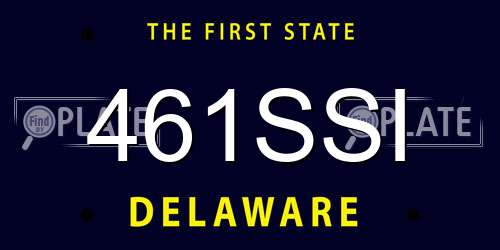 461SSI Delaware License Plate