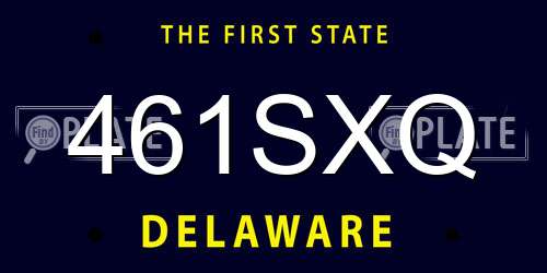 461SXQ Delaware License Plate