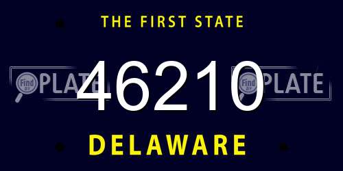 46210 Delaware License Plate