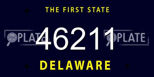 46211 Delaware License Plate