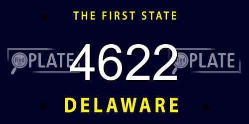 4622 Delaware License Plate