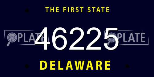 46225 Delaware License Plate