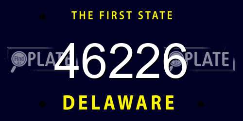 46226 Delaware License Plate