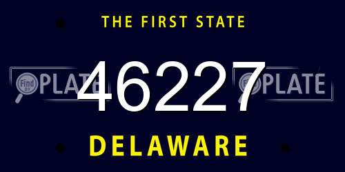 46227 Delaware License Plate
