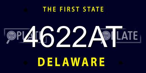 4622AT Delaware License Plate