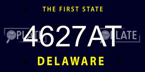 4627AT Delaware License Plate
