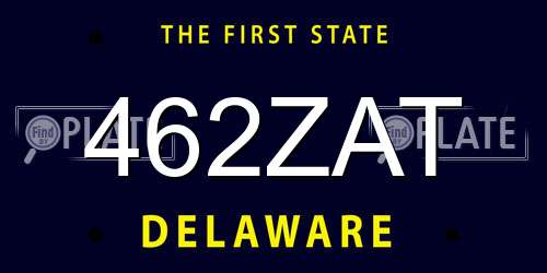 462ZAT Delaware License Plate