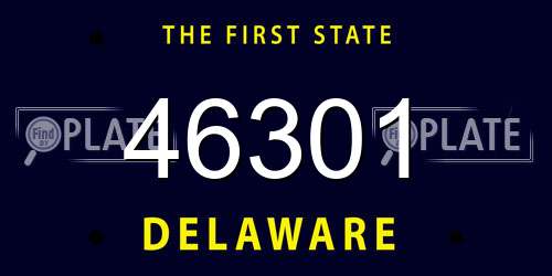 46301 Delaware License Plate