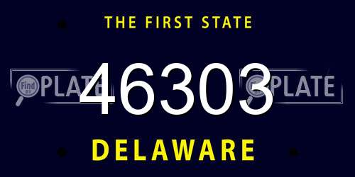 46303 Delaware License Plate