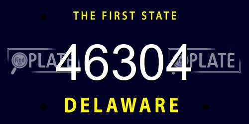 46304 Delaware License Plate