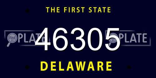46305 Delaware License Plate
