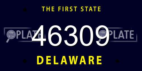 46309 Delaware License Plate