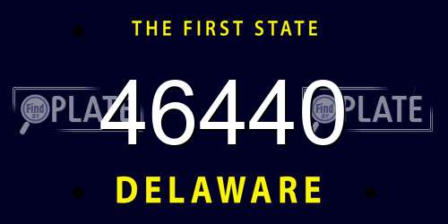 46440 Delaware License Plate