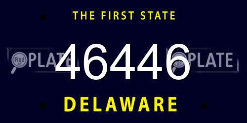 46446 Delaware License Plate