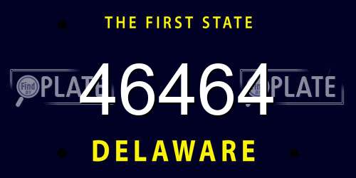 46464 Delaware License Plate