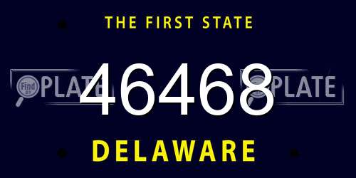 46468 Delaware License Plate