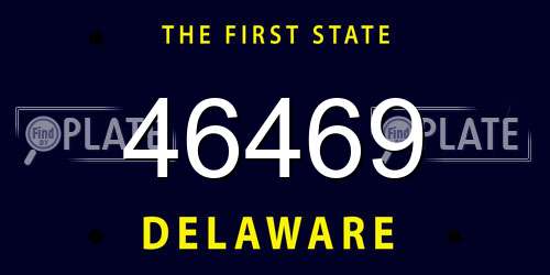 46469 Delaware License Plate