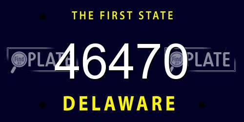 46470 Delaware License Plate