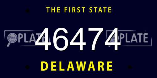 46474 Delaware License Plate