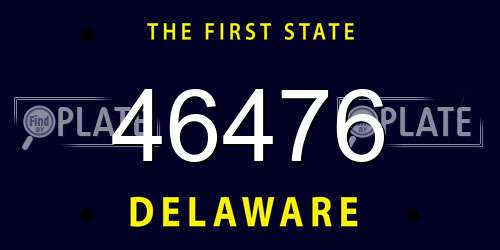 46476 Delaware License Plate
