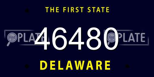 46480 Delaware License Plate