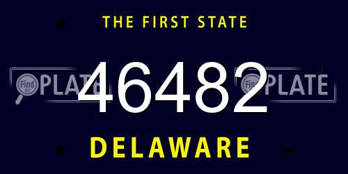 46482 Delaware License Plate