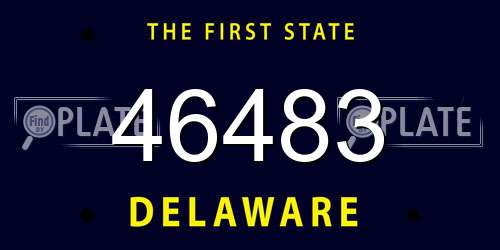 46483 Delaware License Plate