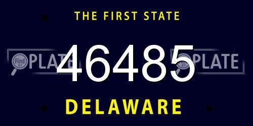 46485 Delaware License Plate