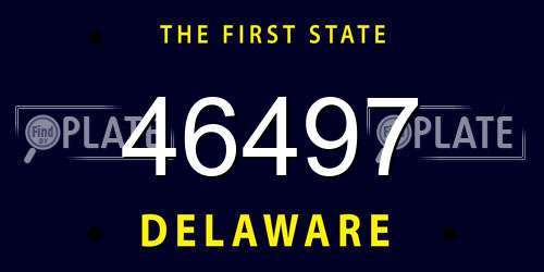 46497 Delaware License Plate