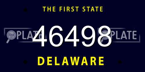 46498 Delaware License Plate