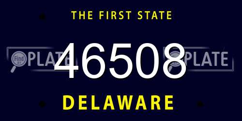 46508 Delaware License Plate