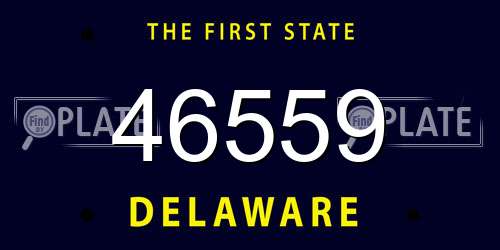46559 Delaware License Plate