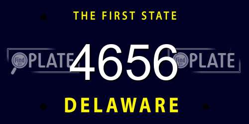 4656 Delaware License Plate
