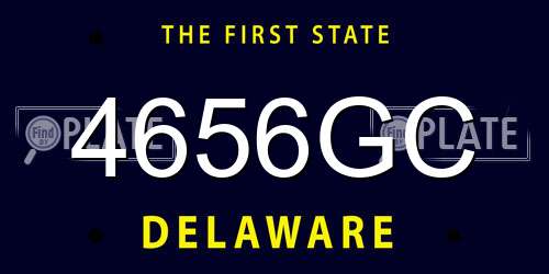 4656GC Delaware License Plate